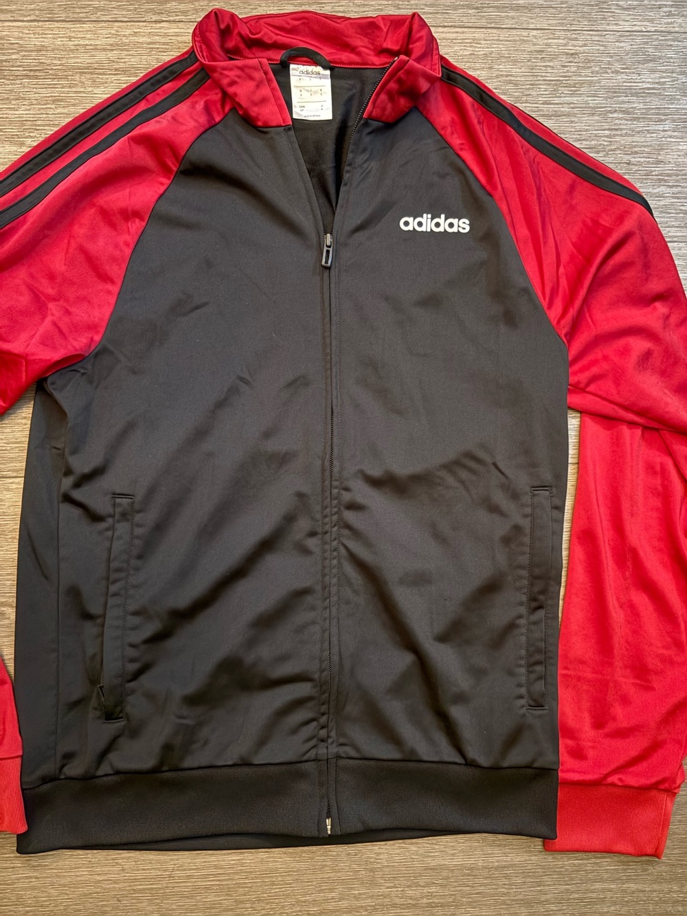 adidas Black & Red Lightweight Track Jacket